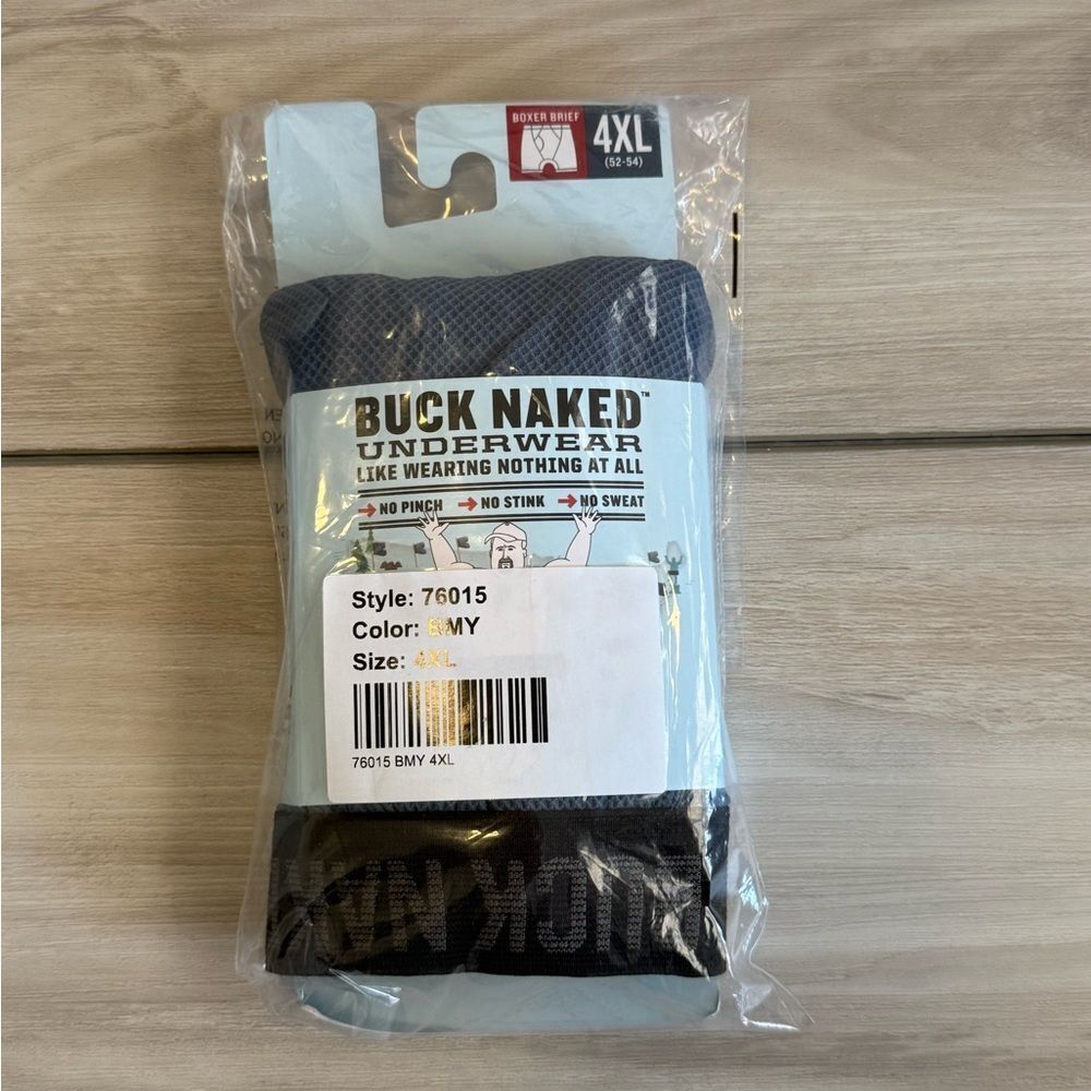 Duluth Buck Naked Boxer Briefs Blue 4XL NWT IN PACKAGE